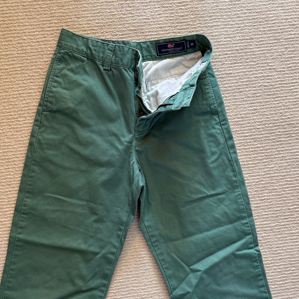 Vineyard Vines Kids Green Chinos